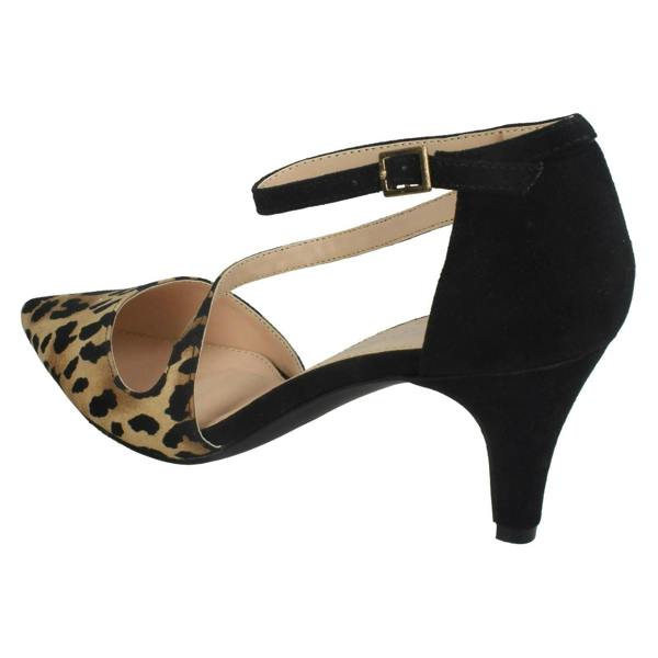 Anne Michelle Ladies Anne Michelle Mid Heel Strap Court Shoes F9960
