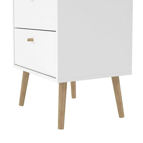 Wyld Haus Quietbloom White Wooden Storage Chest 5 Drawers