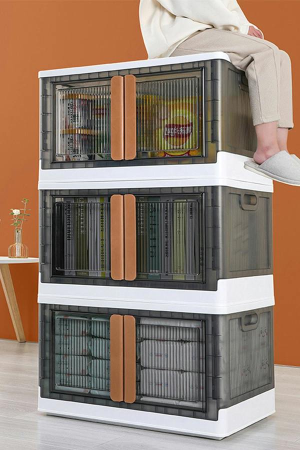 Living and Home 2-Door Collapsible Storage Organizer Box Wardrobe 48.7*31*30 CM