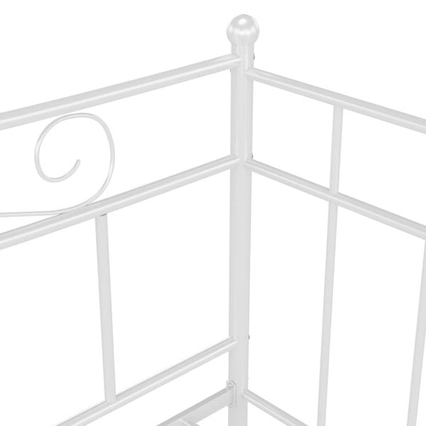 Berkfield Pull-out Sofa Bed Frame White Metal 90x200 cm