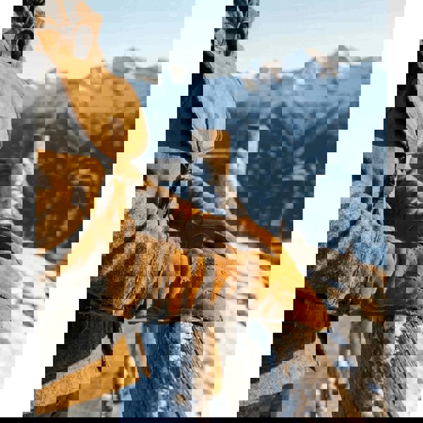 Infinity Leather Men’s Sheepskin Suede Leather Wool Lining Gloves