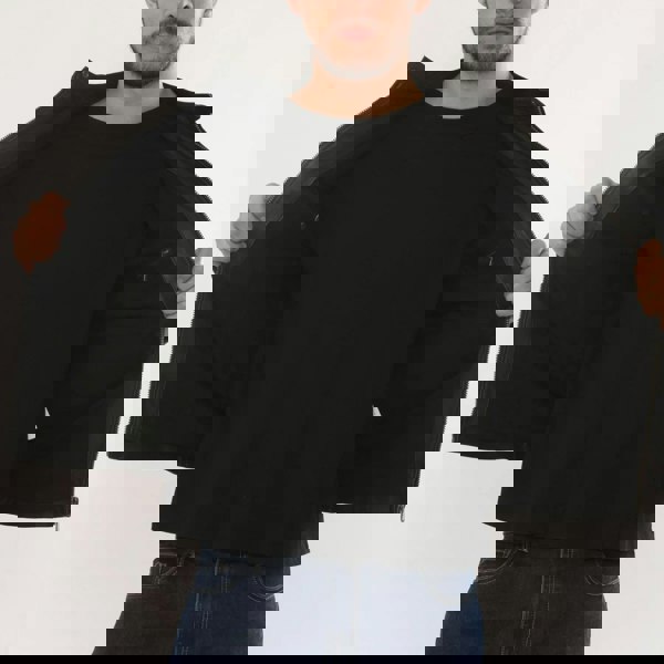 Leather Company Men's Leather Motorcycle Jacket Distressed Black Biker Coat