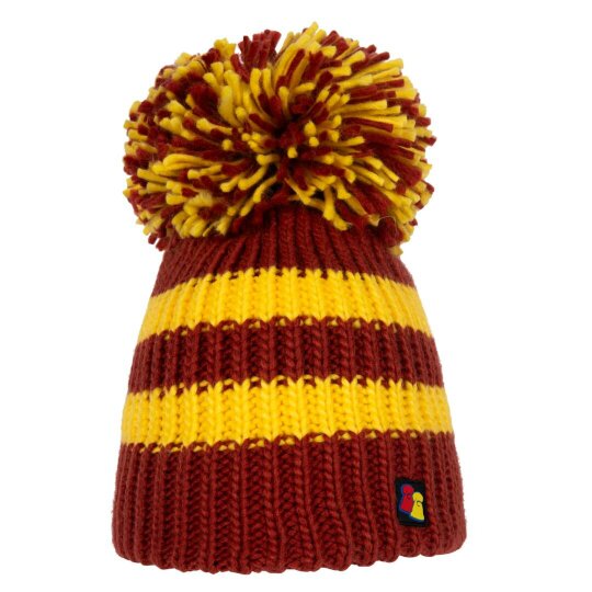 Claret and Amber Big Bobble Hat