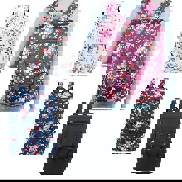 Strathurie Floral Laptop Backpack with Padded Notebook Holder