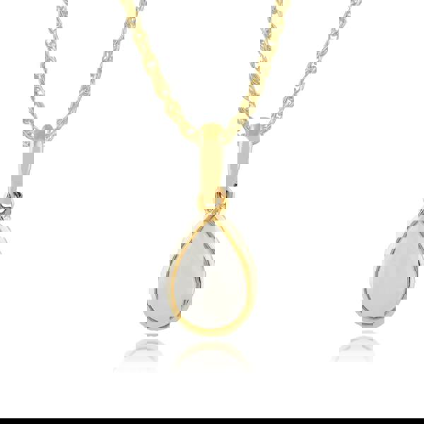 Classic Pear Opal Bezel Drop Earrings & Pendant Set Image 4