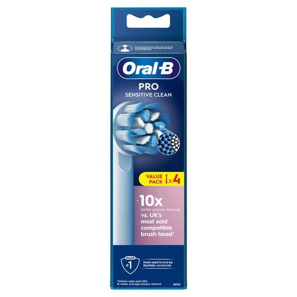 Oral-B Pro Sensitive Clean Toothbrush Heads, 4 Counts