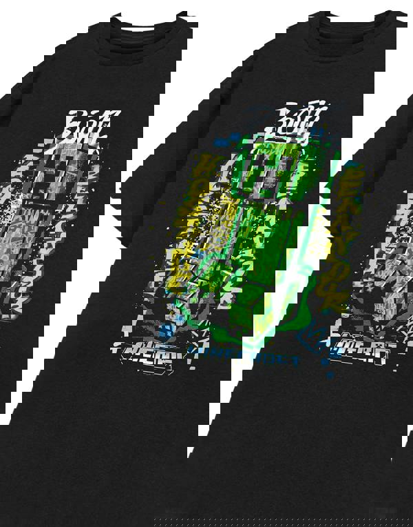 Minecraft Boys Black Hostile Short Sleeved T-Shirt