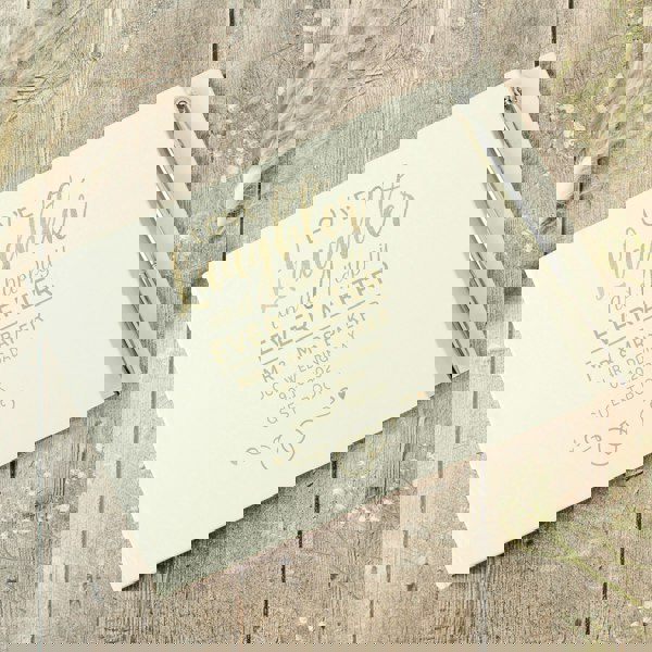 Personalised Memento Company Personalised Happily Ever After Wedding Hardback Guest Book & Pen