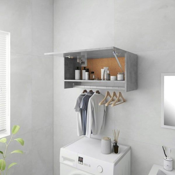 Berkfield Wardrobe Concrete Grey 70x32.5x35 cm Engineered Wood