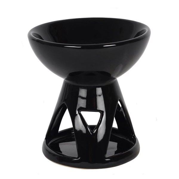 Serano Black Deep Bowl Oil Burner and Wax Warmer
