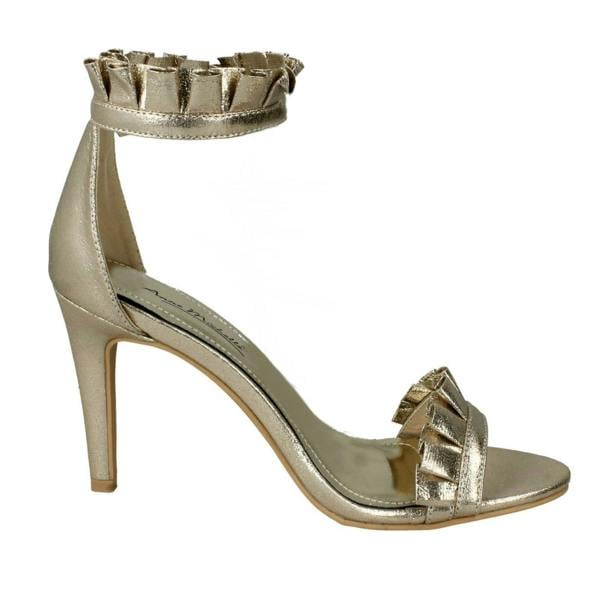 Anne Michelle Ladies Anne Michelle Ruffle Ankle Strap Sandals