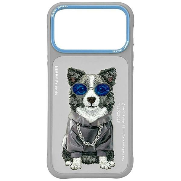 Nimmy Friends Nimmy Glasses Cool Dog Case with MagSafe for iPhone 17 Pro 6.3" Grey Blue - N-YJ-IP17-PRO-028