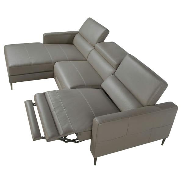 Angel Cerdá Relax corner sofa in dark grey leather 6125/6126