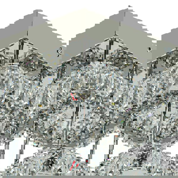 Double Tier Square Crystal Celling Light Living and Home