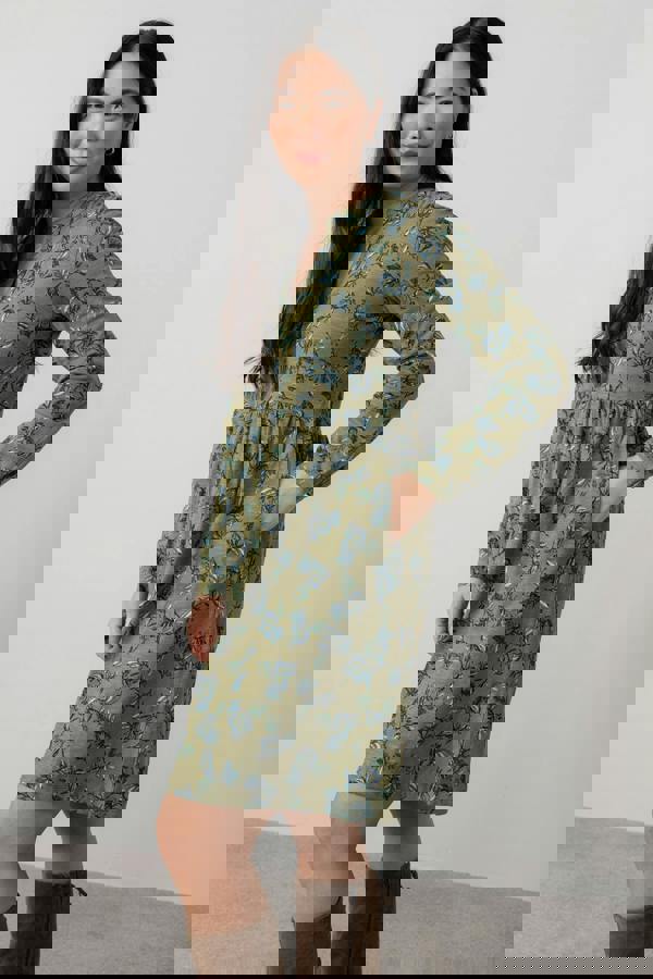 Lily & Me Fable Organic Cotton Jersey Dress Green