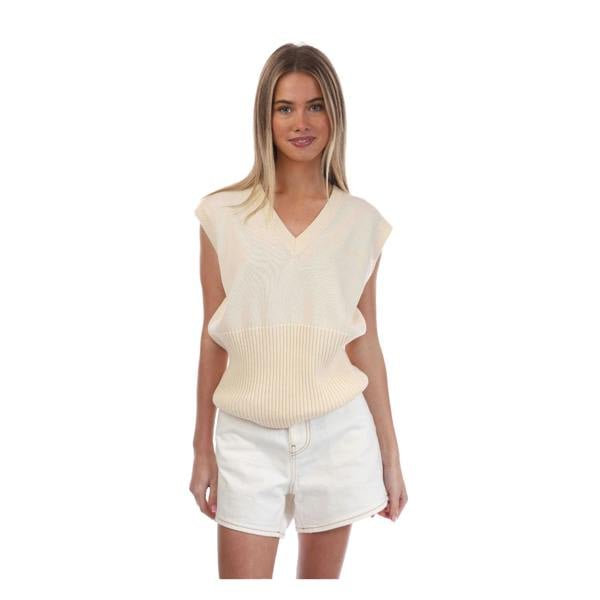 Off-White Off White Womens Swimming Man Vest Top - Beige
