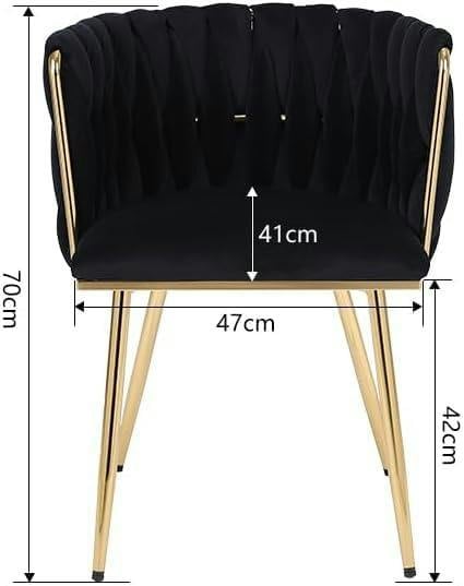 HYGRAD BUILT TO SURVIVE Modern Velvet Accent Dining Chairs, Gold Legs – Set of 2 | HYGRAD®
