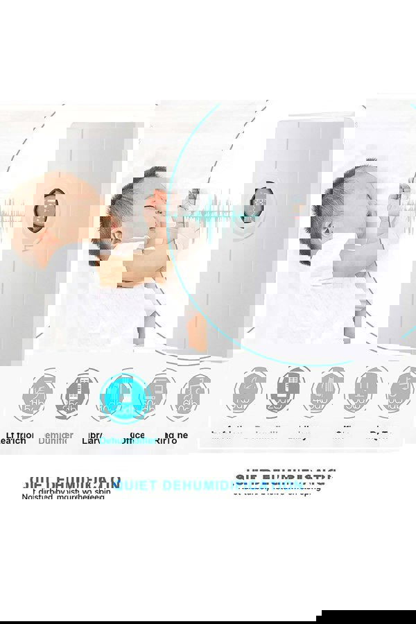 Living and Home Silenced Remote Control Dehumidifier with Drain Hose