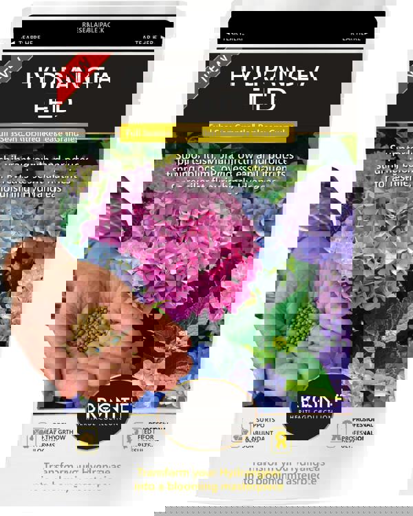 Bronte Heritage Hydrangea Feed – Controlled-release 120g granules for borders, pots & containers, Strong stems, vibrant blooms & healthy growth