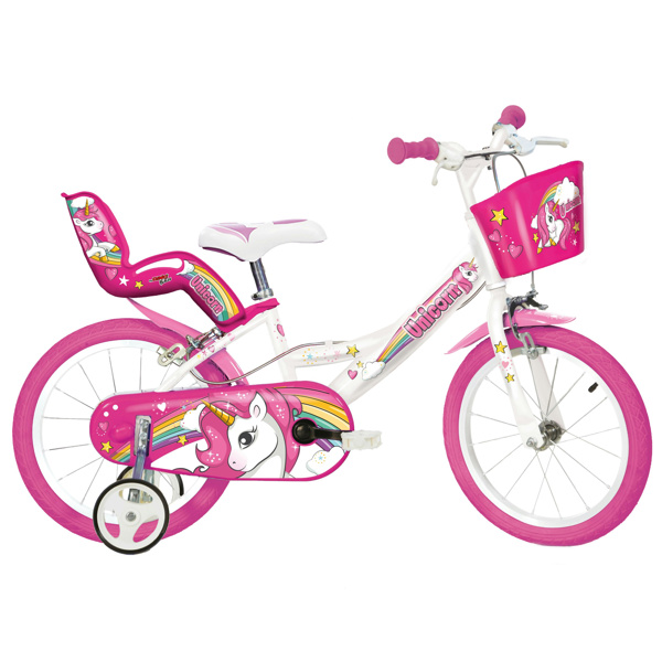 Dino Bikes Unicorn Bicycle 16" - White