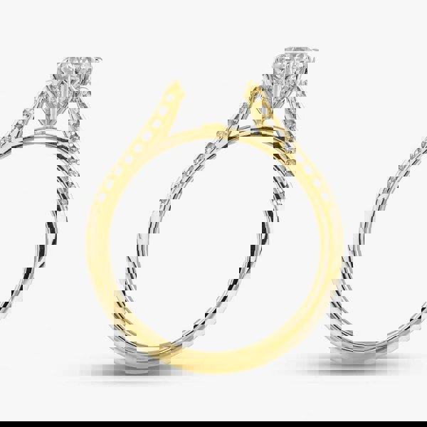 T. H. Baker 18ct Yellow Gold Certificated 0.90ct Brilliant Cut Diamond Shoulder Set Solitaire Ring 10637/18PT/M020(.70ct)