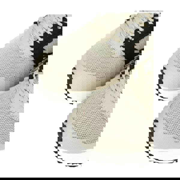 Crosshatch Mens Holywell Flyknit Trainers - Stone/White - 