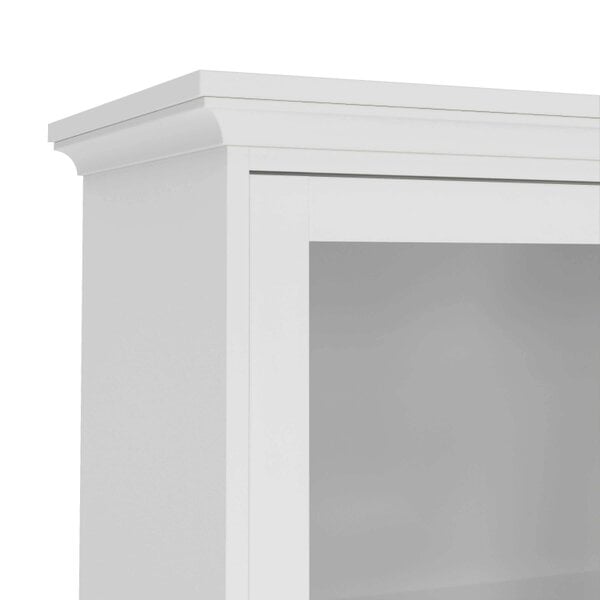 Wyld Haus Osaka Farmhouse White Wooden China Cabinet 2 Drawers 2 Doors 3 Shelves
