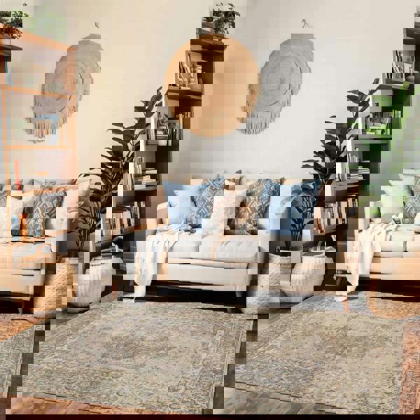 Livabliss Lillian-Washable Orange Brown Traditional Vintage Boho Rug