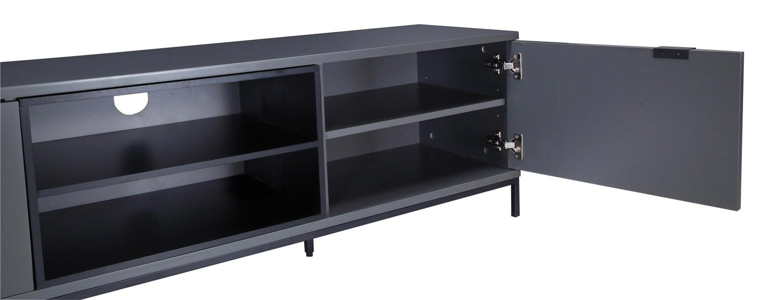 Dorel Home Chaplin Cabinet with 2 Doors Charcoal