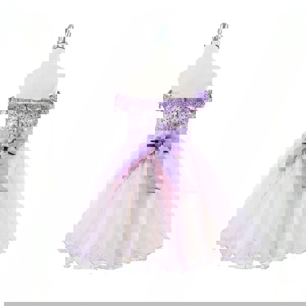 beautiful girls dress with lilac embellishment