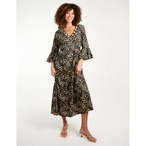 Blue Vanilla V Neck Shell Midi Dress