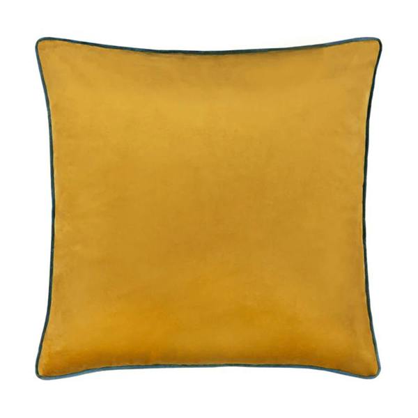 Furn Meridian Velvet Cushion Cover - Ochre/Teal - 