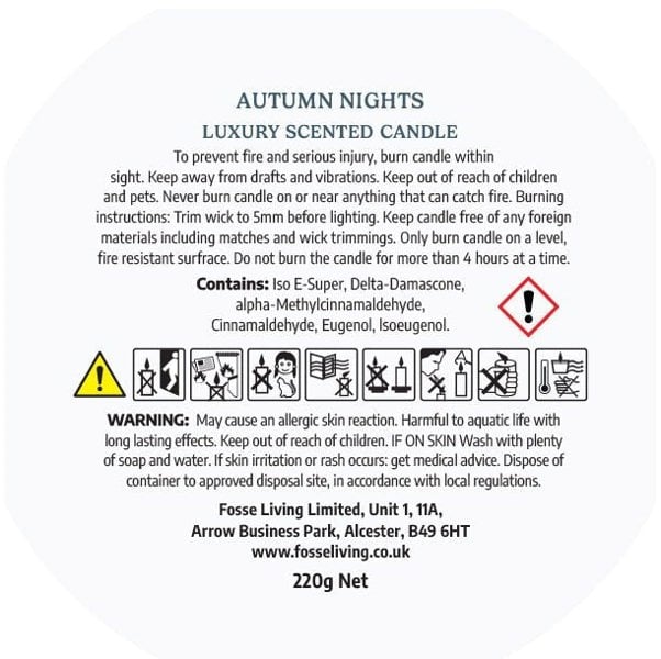 Fosse Living Autumn Nights Scented Candle