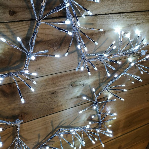 Samuel Alexander 60cm Silver Christmas Star 150 Ice White LED Indoor/Outdoor Christmas Decorations
