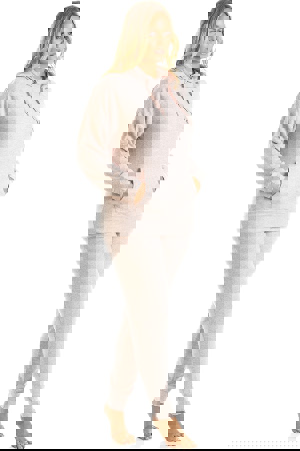 Camille Comfy Fit Pink Marl Hacci Pyjama set