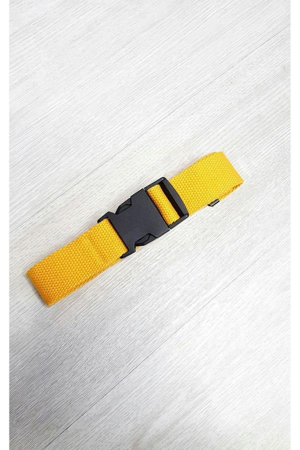 Ally Fabric Buckle Belt - Yellow
