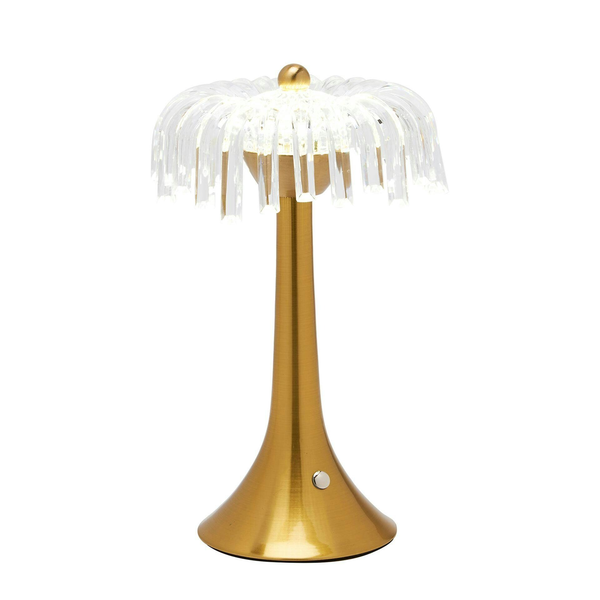Hestia Crystal USB LED Touch Table Lamp with Bronze Base & Trim