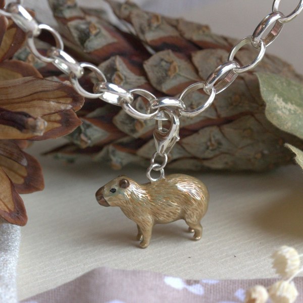 Mylee London Capybara Charm - Enamelled Sterling Silver