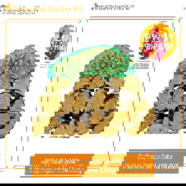 5kw steel eco multifuel stove + firewood starter kit