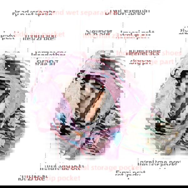 Anymom Mommy Baby Changing Bag Blue Unicorn Waterproof Shoulder Bag