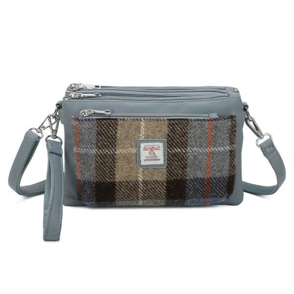 Love EMVY Signature Tweed Collection 3-Zip Crossbody Bag – Genuine Harris Tweed Wool Fabric