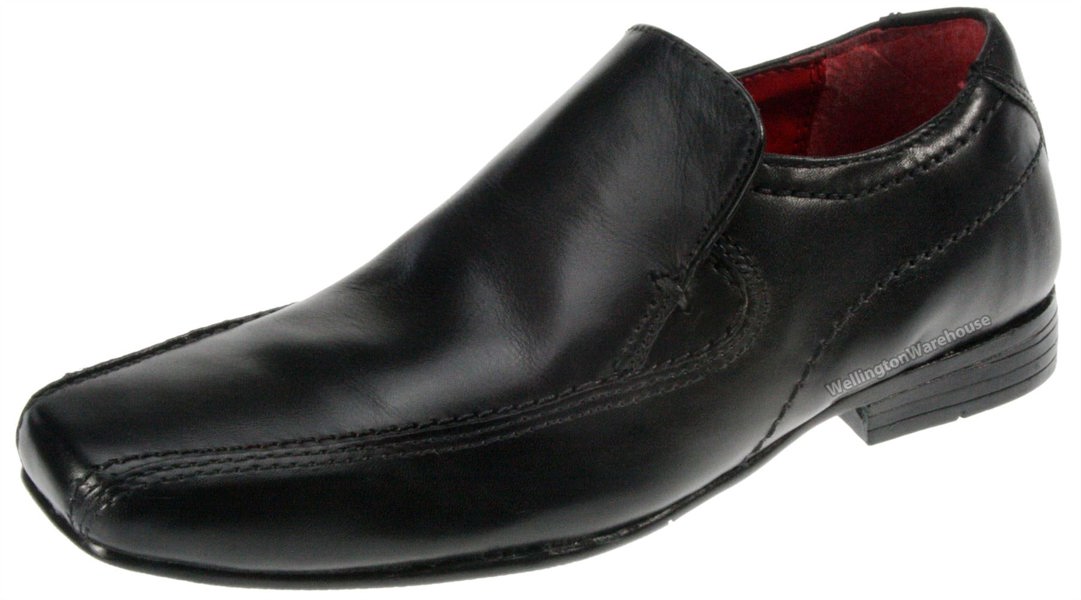 Thomas Crick Red Tape Crick Leek Junior Leather Slip on Boys Shoes