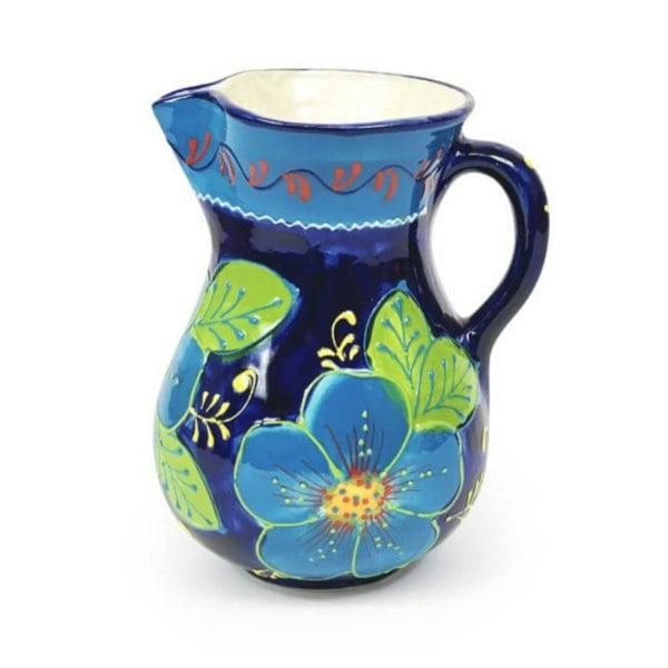 Bllue flower hand painted ceramic 2l jug