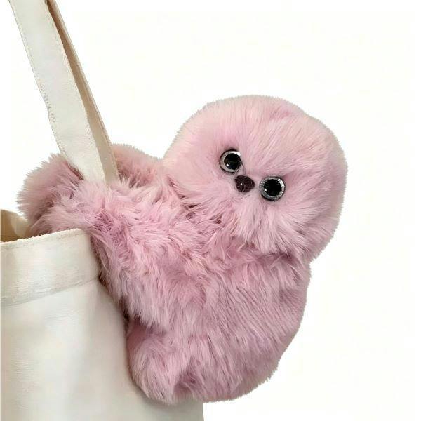 Leaper Cute Emotional Doll Bag Plush Toy - Pink