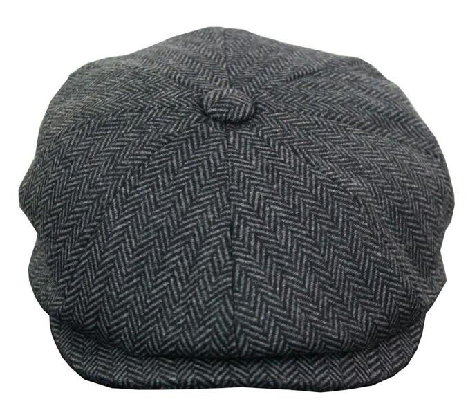 Infinity Leather Mens Peaky Blinders Tweed Gatsby Hat