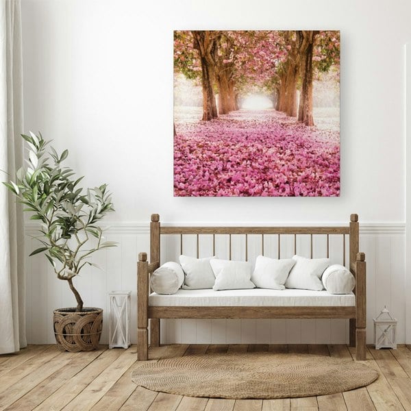 Warren Reed Pink Flower Tree Tunnel Canvas