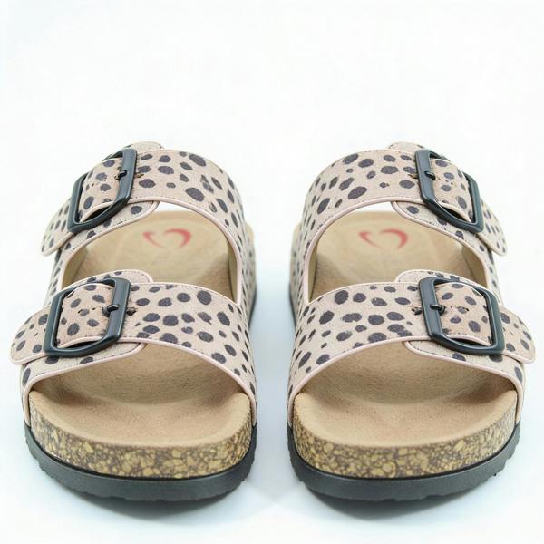 Heavenly Feet HARMONY2 PRINT CHEETAH Sandals Mules   in  Multicoloured