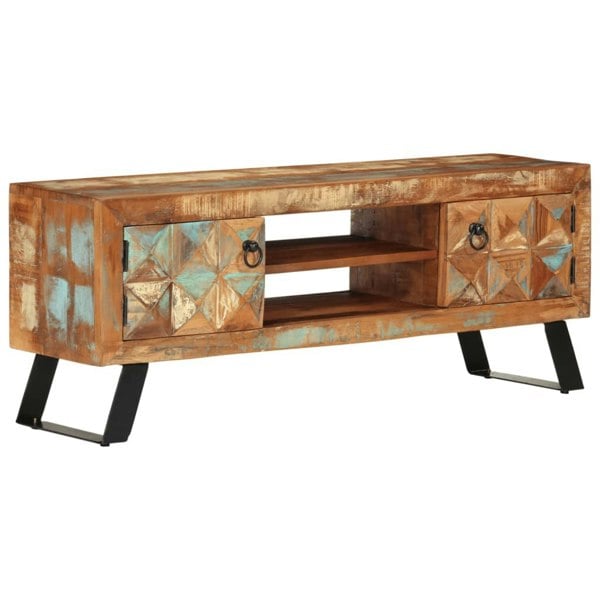 Berkfield TV Cabinet 112x30x45 cm Solid Wood Reclaimed