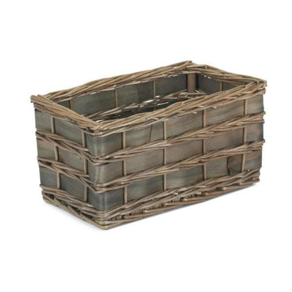 Unlined Grey Scandi Storage Basket