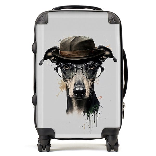 Warren Reed Whippet Dog Splashart Suitcase